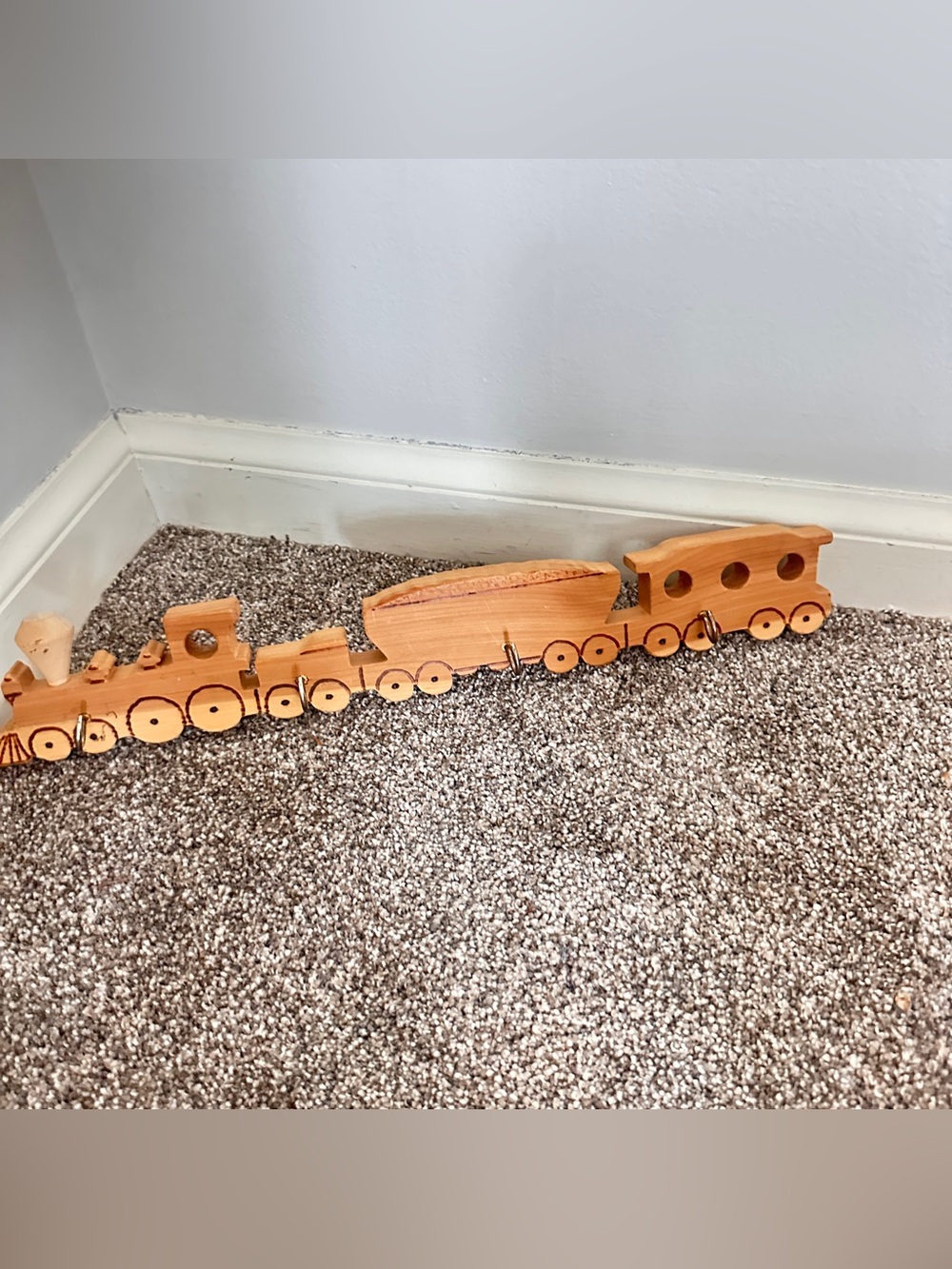 Wood Train key/accessory hook